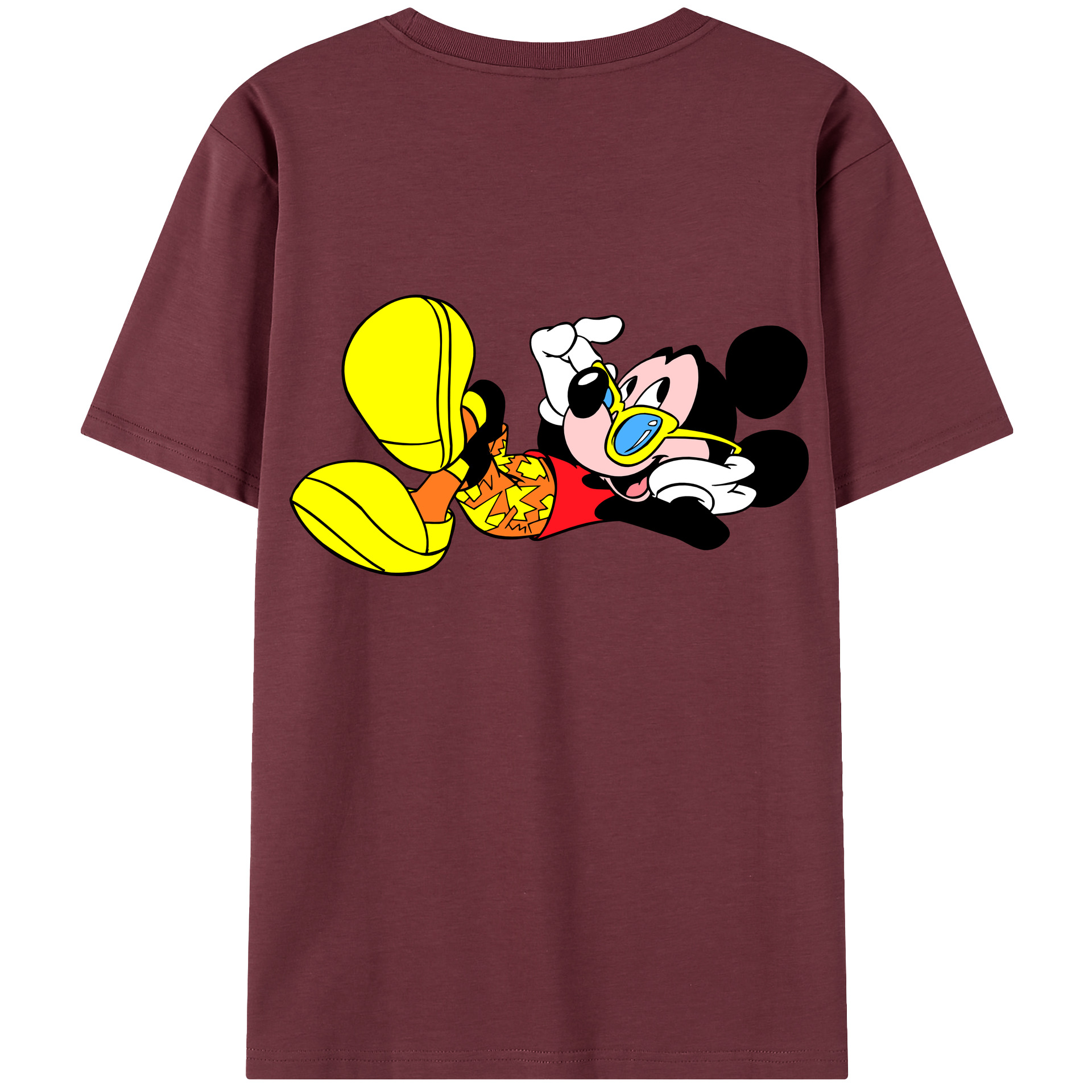 （画像用） ミッキーマウス Mickey Mouse 綿100％半袖Tシャツ（背面プリント）